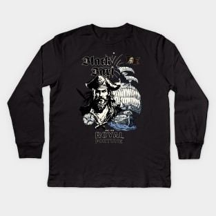 Pirate Black Bart Royal Fortune Kids Long Sleeve T-Shirt